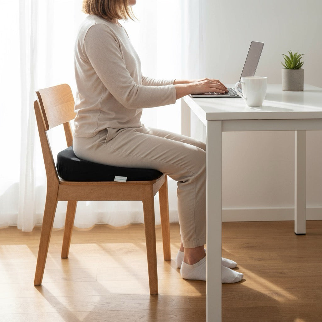 Coussin d’assise ergonomique en forme de coin